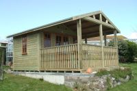 12 x 16 Pavilion with goors in the front gable end. 