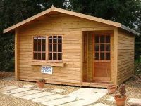 14 x 10 Studio with standard 9 pane door in recess, and standard 9 pane windows.